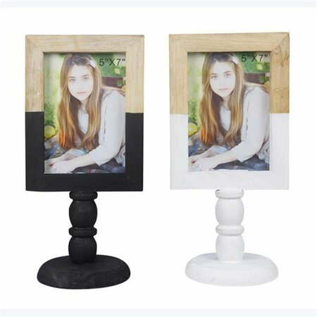 YOUNGS 5 x 7 in. Wood Photo Frame, Assorted Style - Set of 2 12512